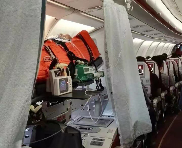 佳木斯跨国医疗包机、航空担架